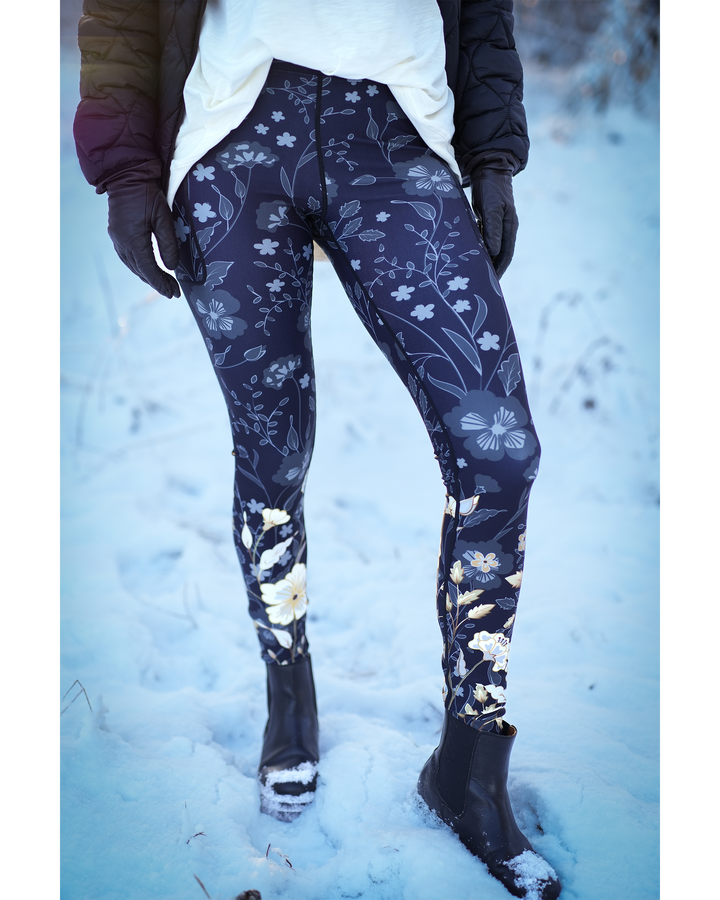 Aya Elegant Floral Winter Leggings