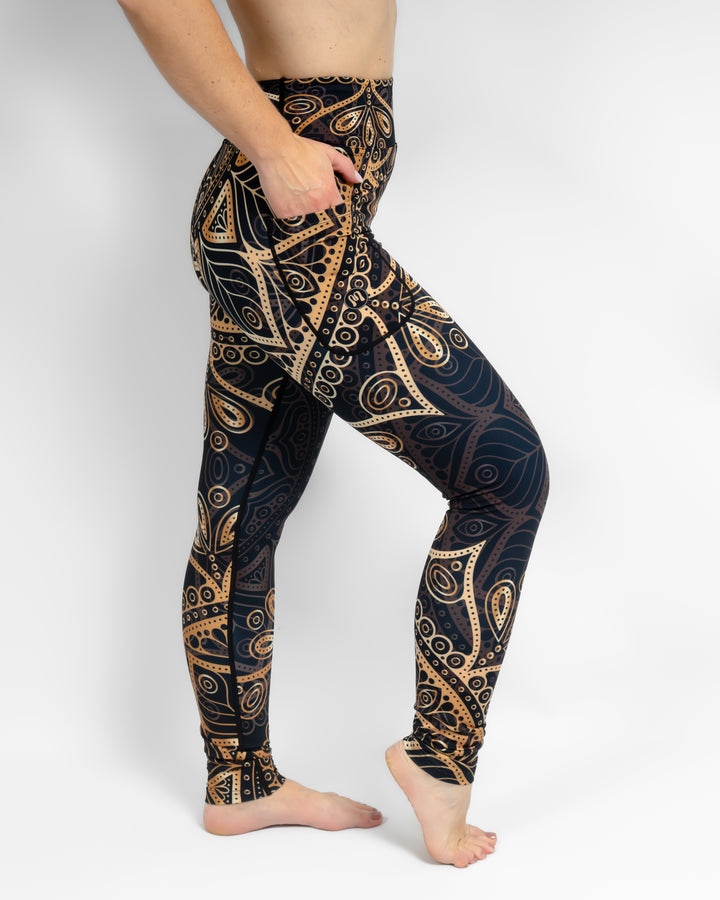 Aya Golden Mandala Winter Leggings