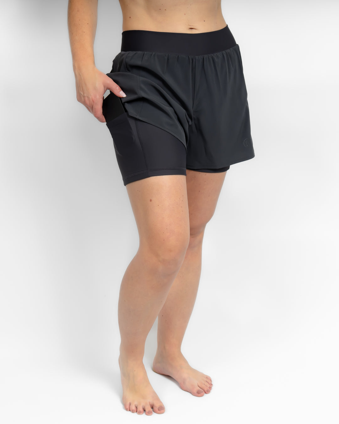 Freya 2-in-1 Deep Grey Shorts
