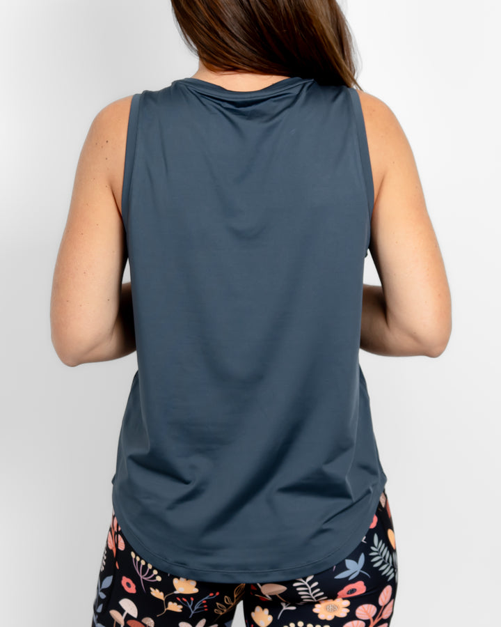 Lea Dusty Blue Sports Top
