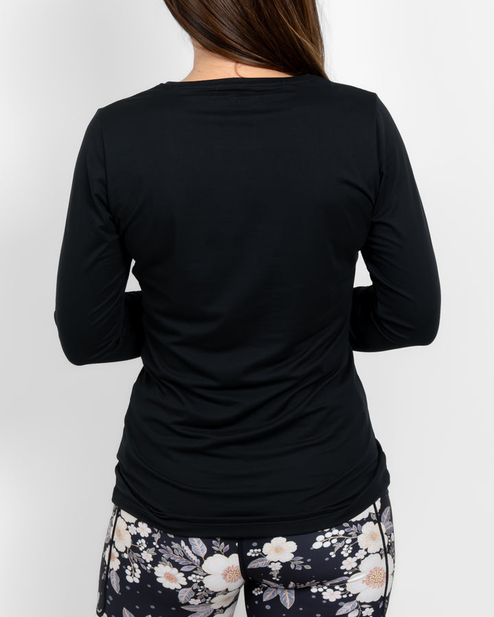 Mira Relaxed Black Long-Sleeve