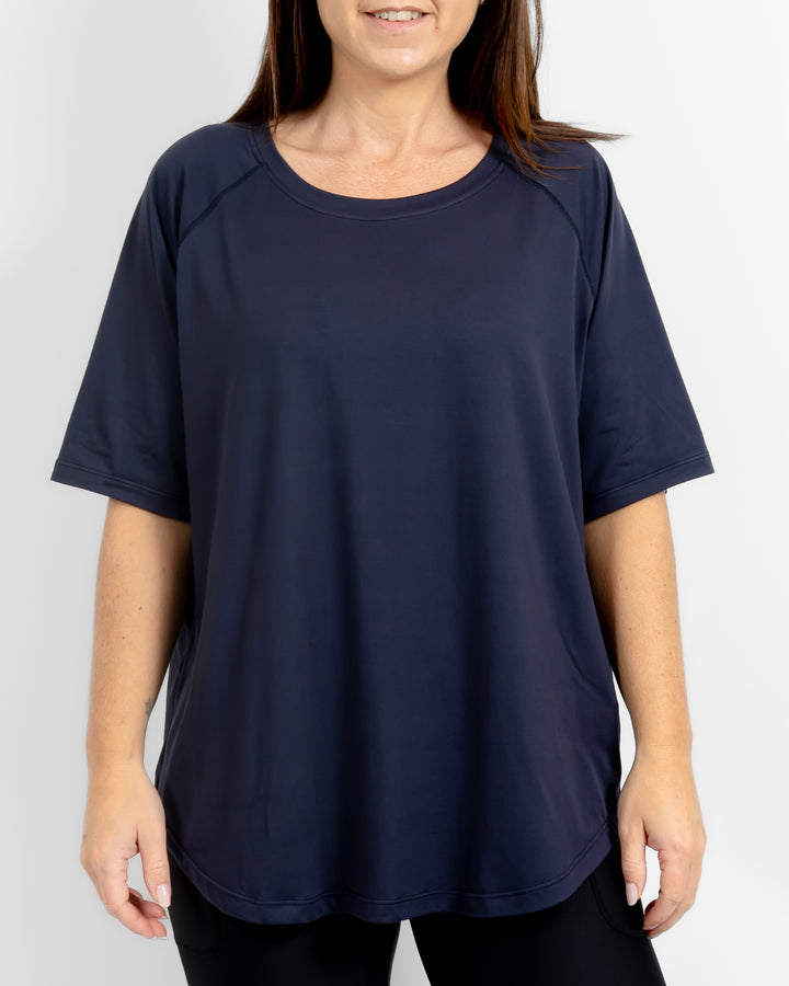 Mira Oversized Deep Blue T-Shirt