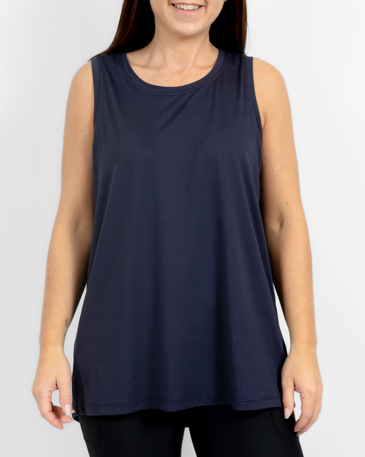 Mira Oversized Deep Blue Top