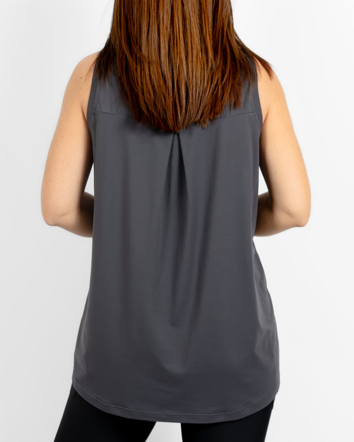 Mira Oversized Deep Grey Top