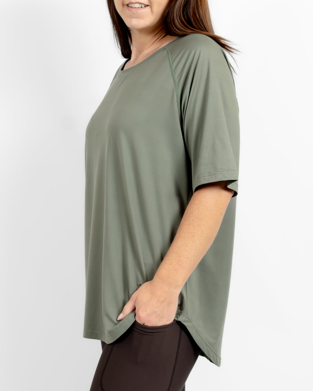 Mira Oversized Dusty Green T-Shirt