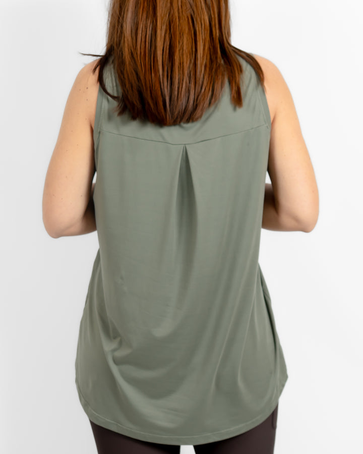Mira Oversized Dusty Green Top