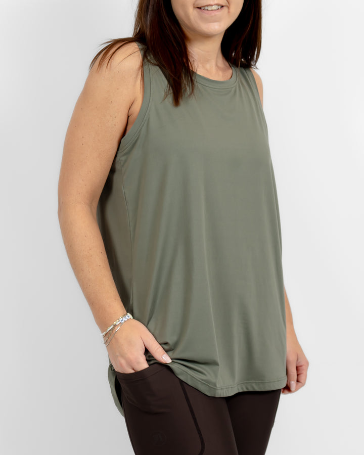Mira Oversized Dusty Green Top