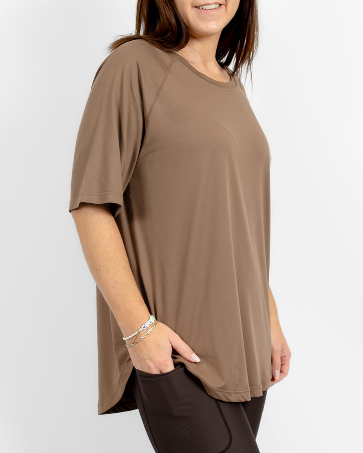 Mira Oversized Latte T-Shirt