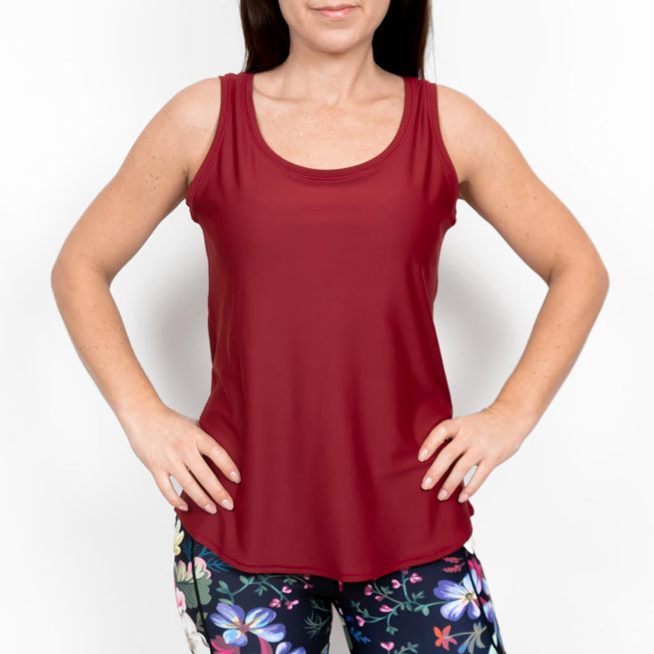 Vigga Fitted Bordeaux Top