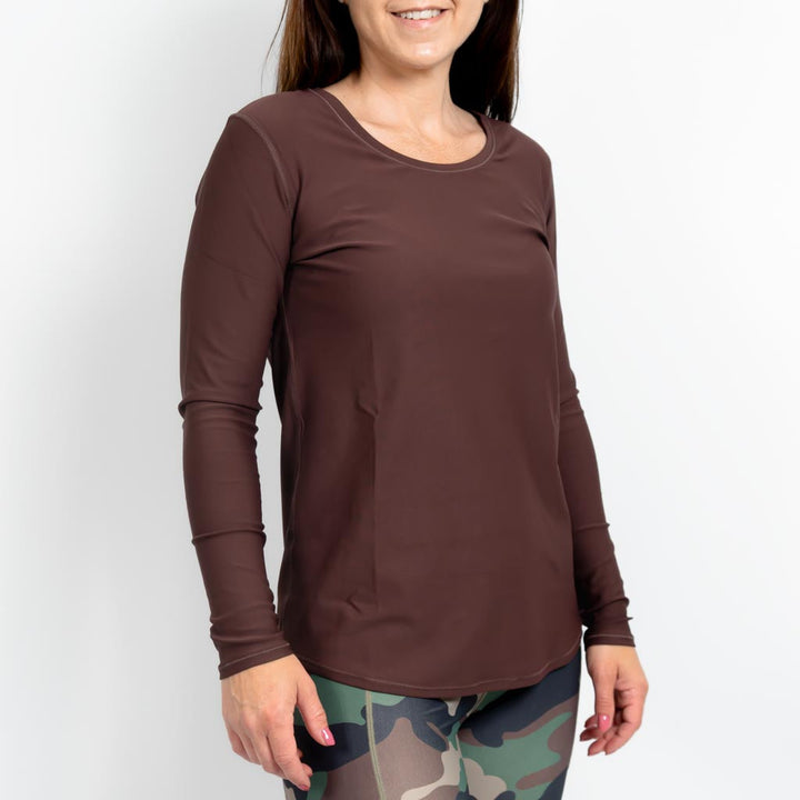 Vigga Fitted Brown Long-Sleeve