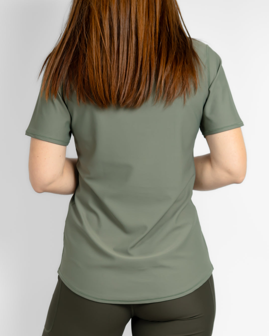 Vigga Fitted Dusty Green T-Shirt