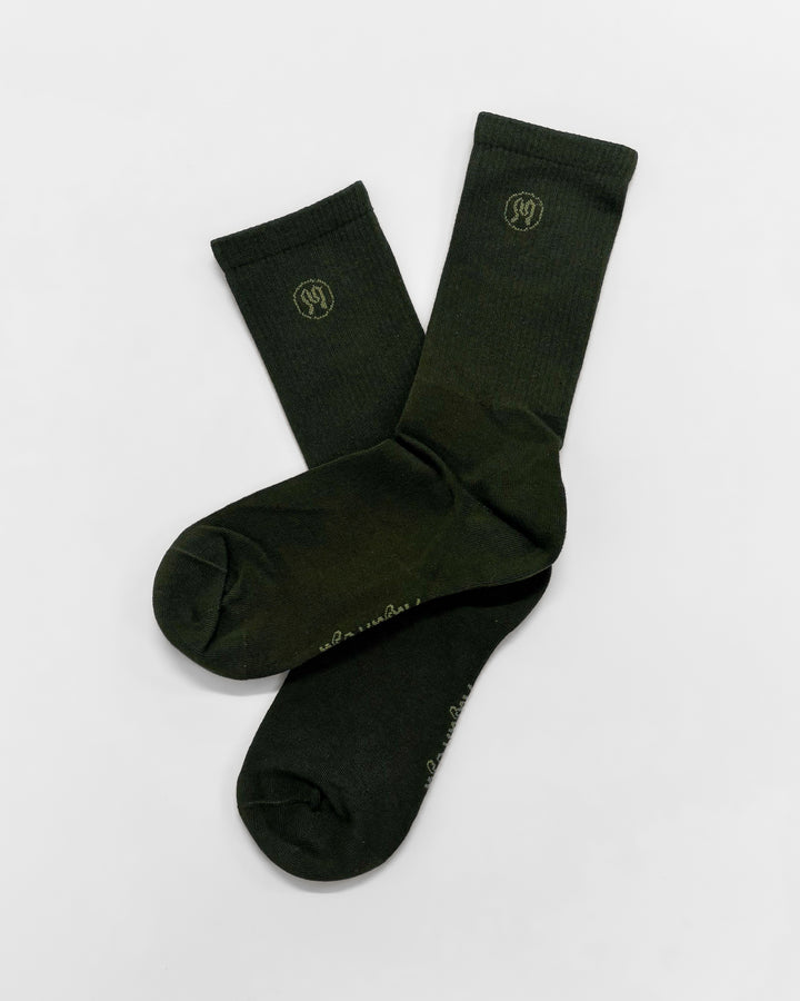 Zoe Deep Olive Socks